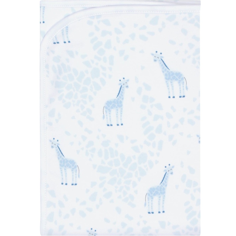 Blue Giraffe Print Blanket