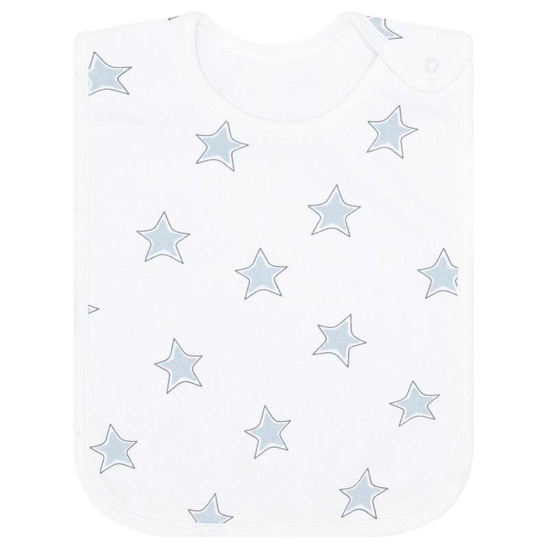 Blue Stars Print Feeding Bib