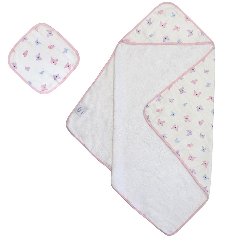 Butterfly Hooded Towel Set