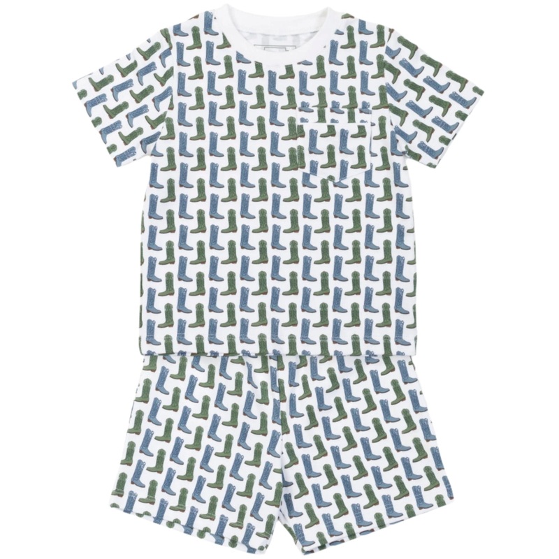 Charles Boys’ Short Set – Cowboy Boots