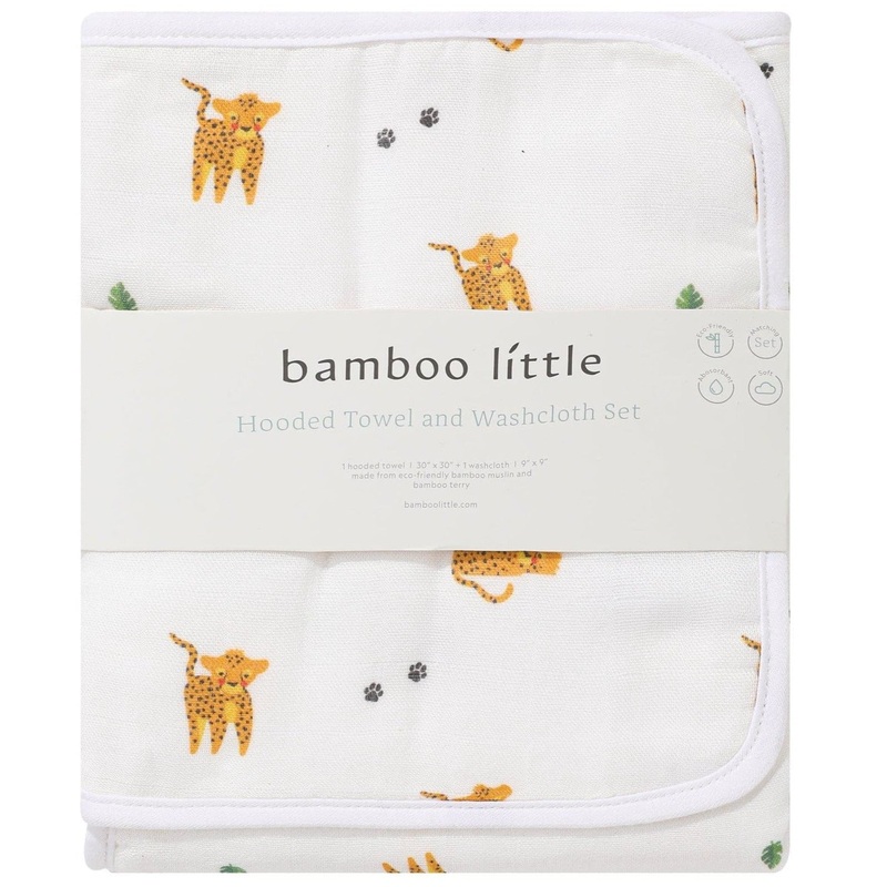 Cheetah Hooded Towel Set