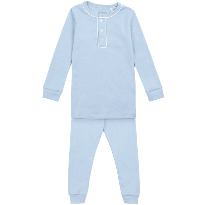 Jack Boys’ Pima Cotton Pajama Pant Set – Light Blue