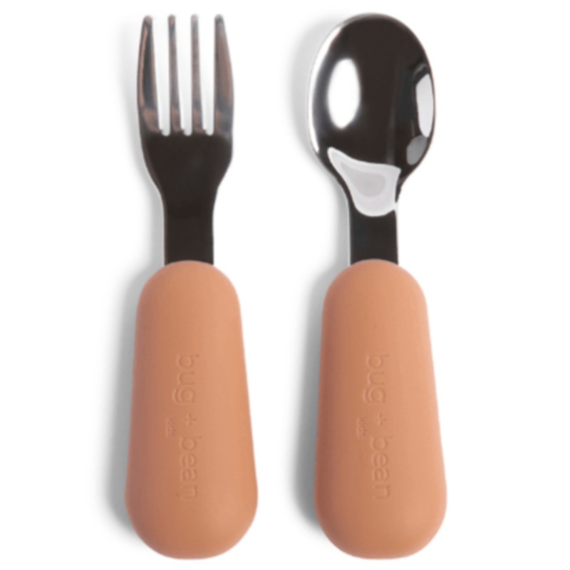 my First Fork + Spoon – Muted Clay