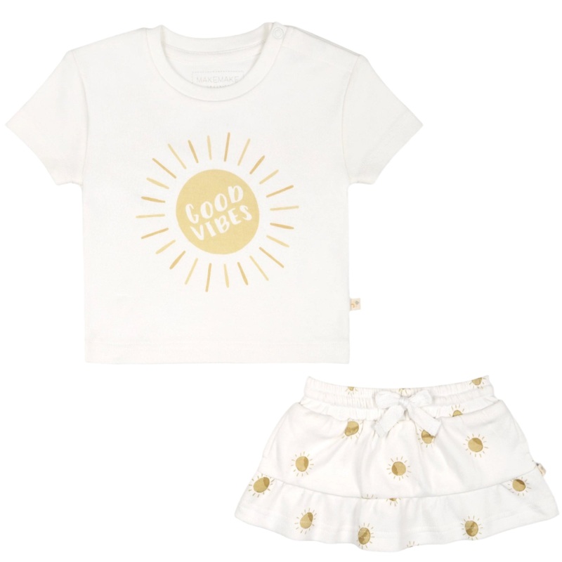 Organic Girls Tee and Skort Outfit – Sunshine