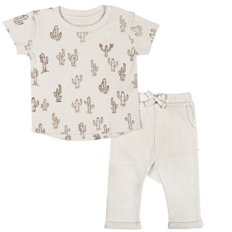 Organic Toddler T-shirt & Pant Set – Cactus