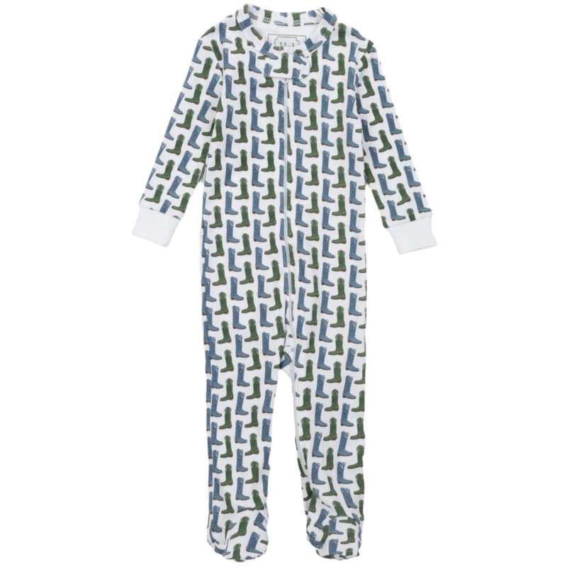 Parker Boys’ Zipper Pajama – Cowboy Boots