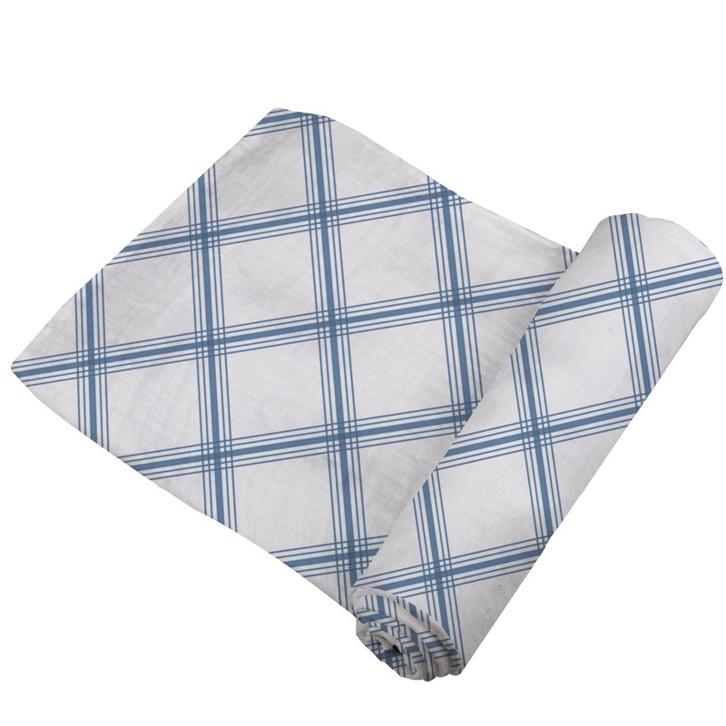 Blue Buffalo Check Plaid Swaddle