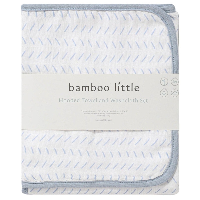 Blue Dash Hooded Towel Set