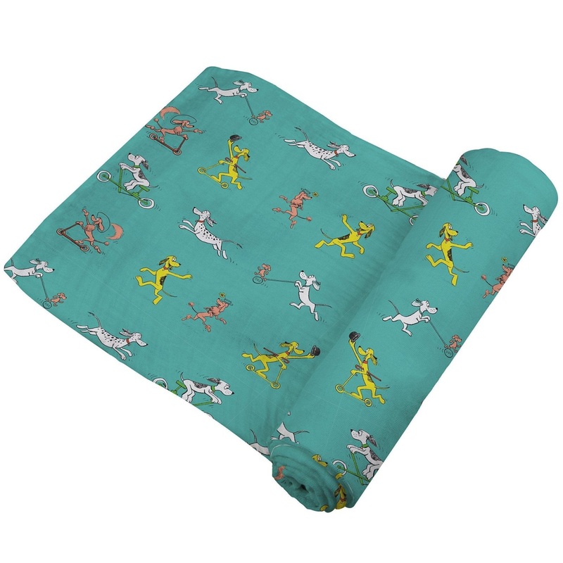 Go, Dog. Go! Bamboo Muslin Swaddle