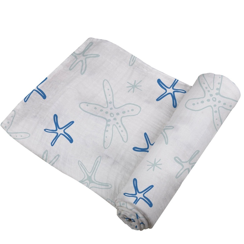 Starfish Cotton Muslin Swaddle