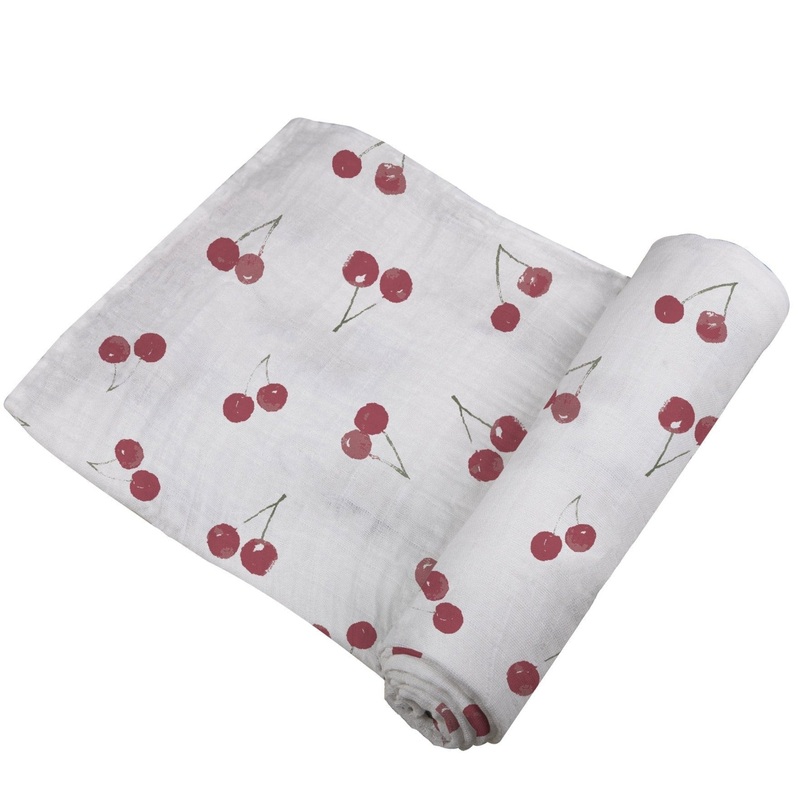 Sweetheart Cherry Bamboo Swaddle