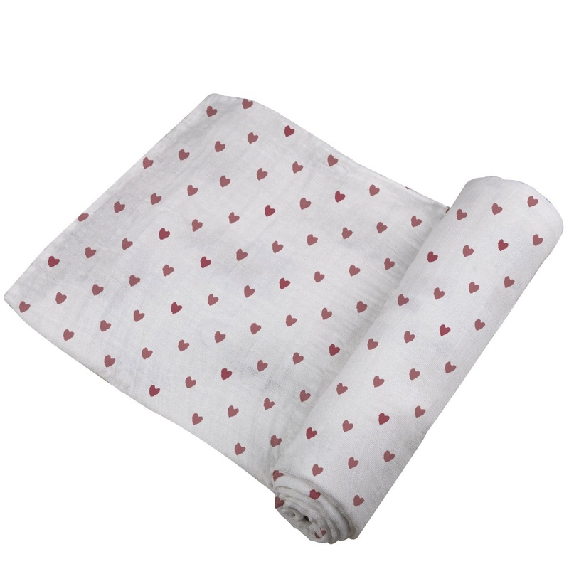 Two Hearts Bamboo Swaddle