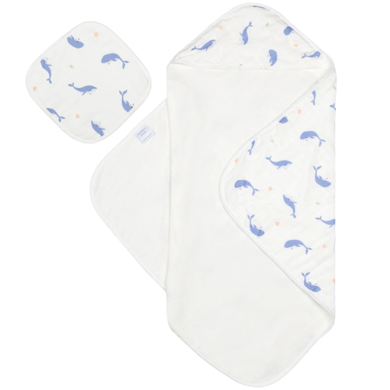 Whale Hooded Towel Set