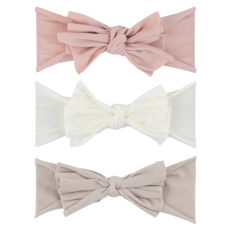 3 Pack Headband Set – Blush, Tan & Ivory