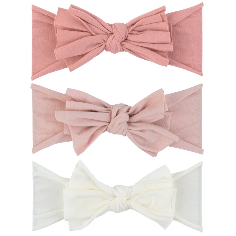 3 Pack Headband Set – Dusty Rose, Blush & Ivory
