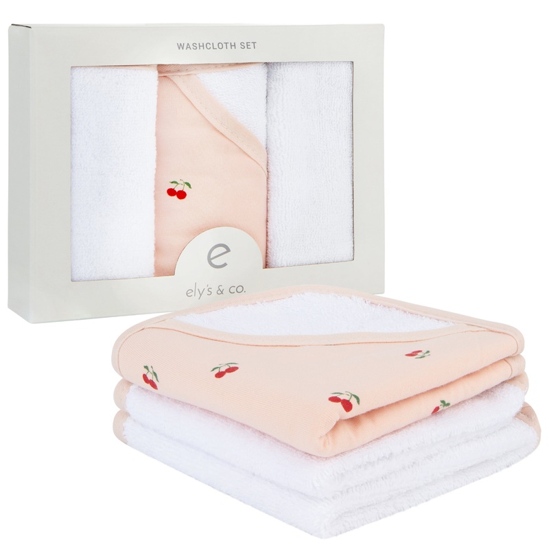 3 Pack Washcloth Set – Pink Cherries
