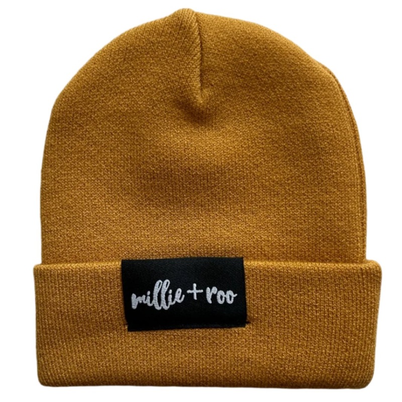 BAMBOO CUFF BEANIE- Honey Mustard