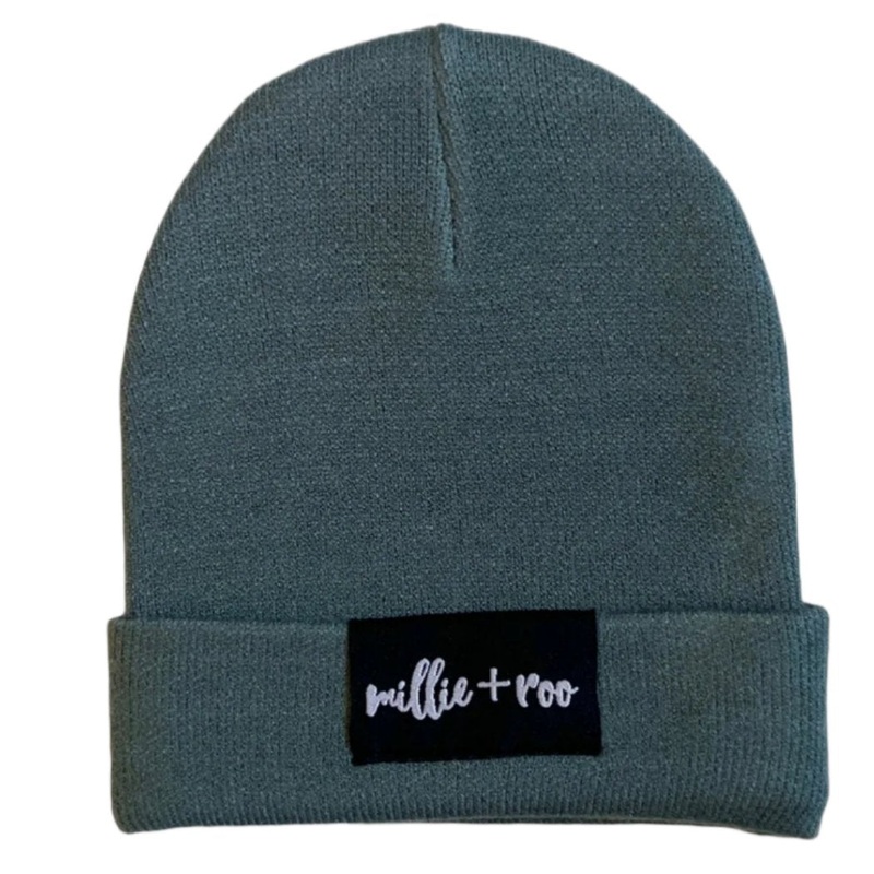 BAMBOO CUFF BEANIE- Slate