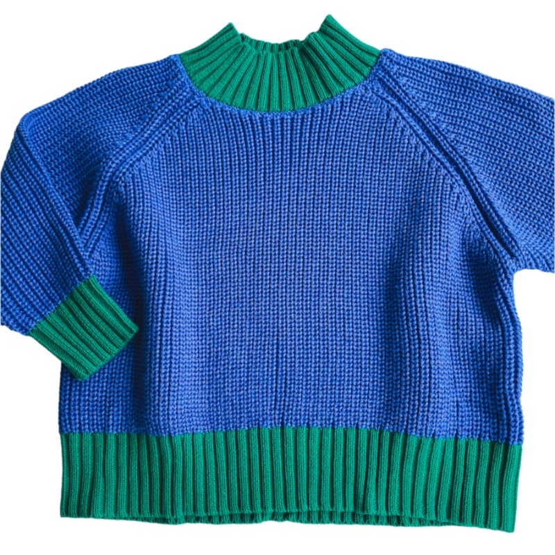 Colorblock Sweater – Blue/Green