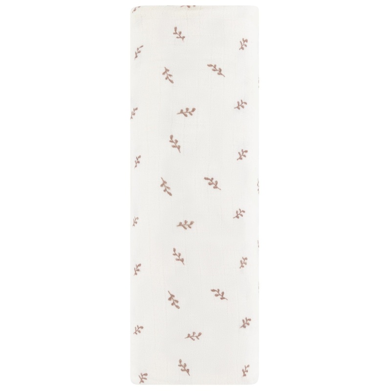 Cotton Muslin Swaddle Blanket – Lavender Leaf