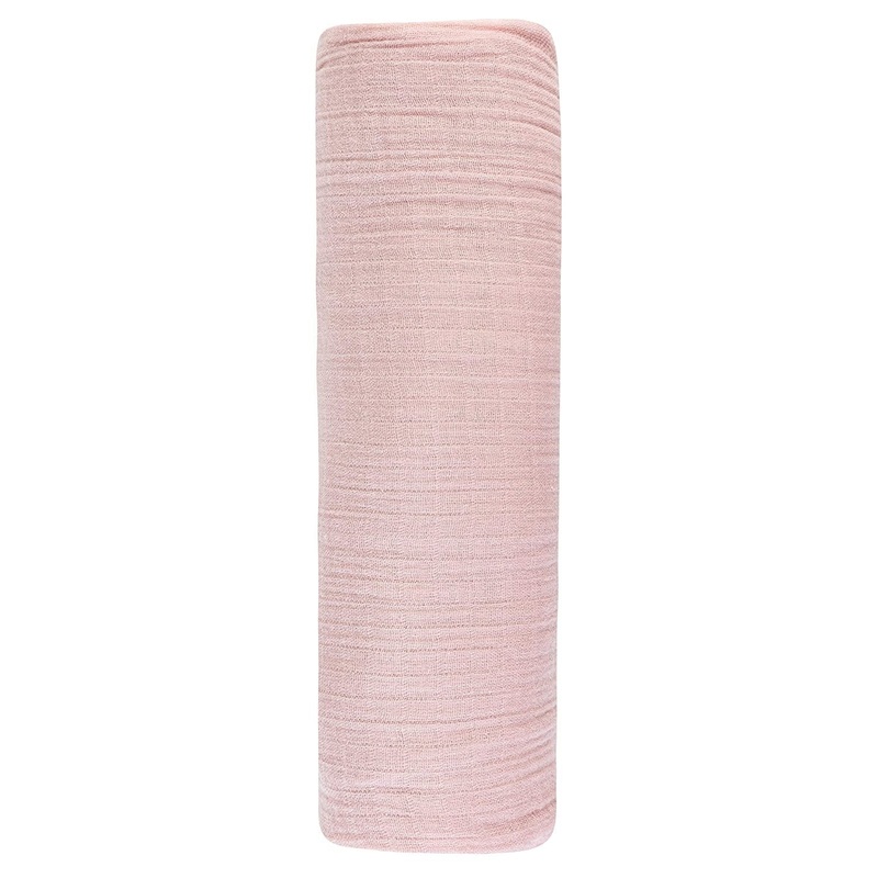 Cotton Muslin Swaddle Blanket – Petal Pink