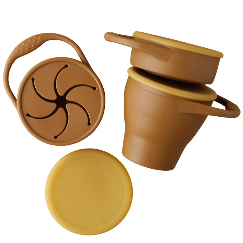 Foldable Silicone Snack Cup – Clay
