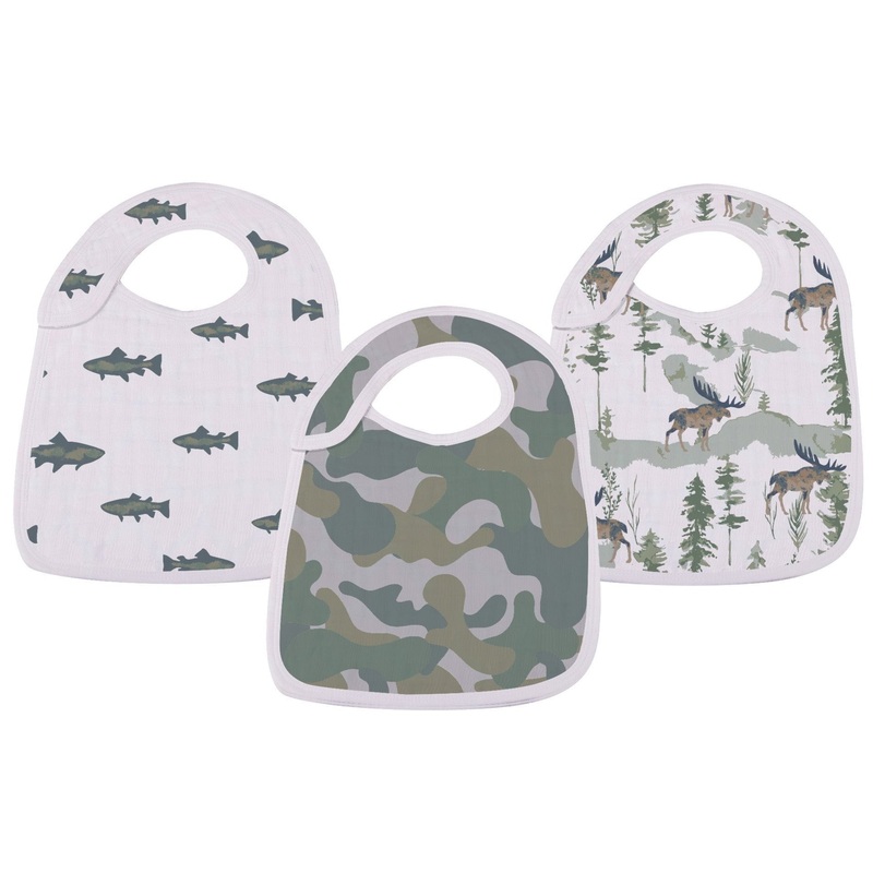 Gone Fishing Snap Bibs 3PK