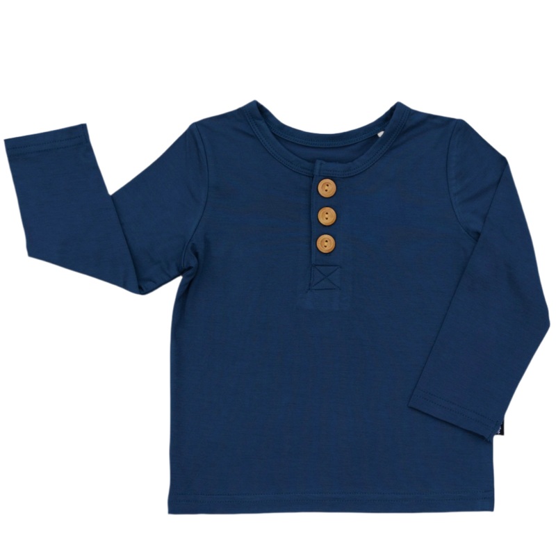 HENLEY LONG SLEEVE- Navy