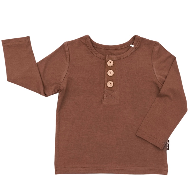 HENLEY LONG SLEEVE- Sienna