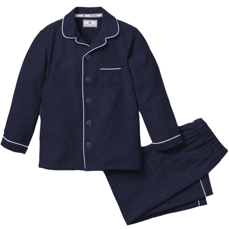 Kid’s Flannel Pajama Set in Navy