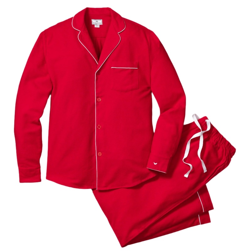 Men’s Flannel Pajama Set in Red