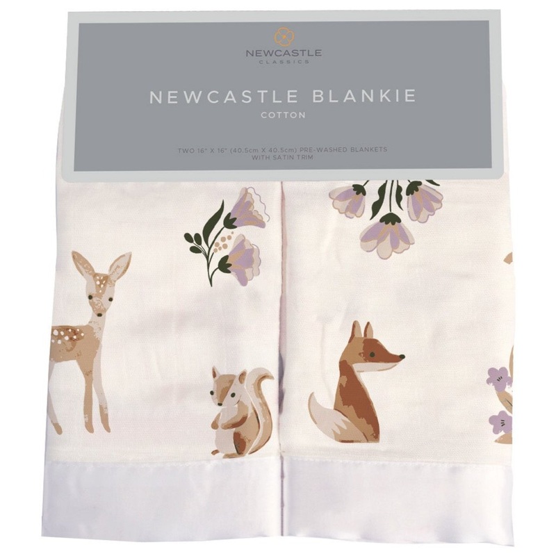 Sierra Fox and Deer Cotton Muslin Security Baby Blankie
