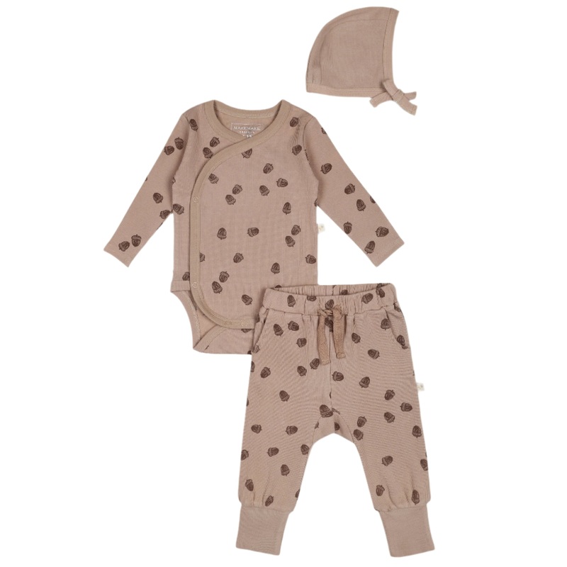 Organic Kimono Onesie & Pants Set – Acorn