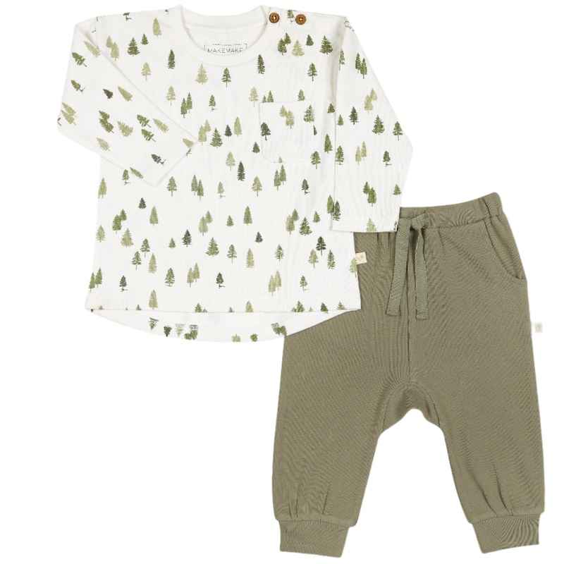 Organic Long Sleeve Tee & Pant Set – Alpine