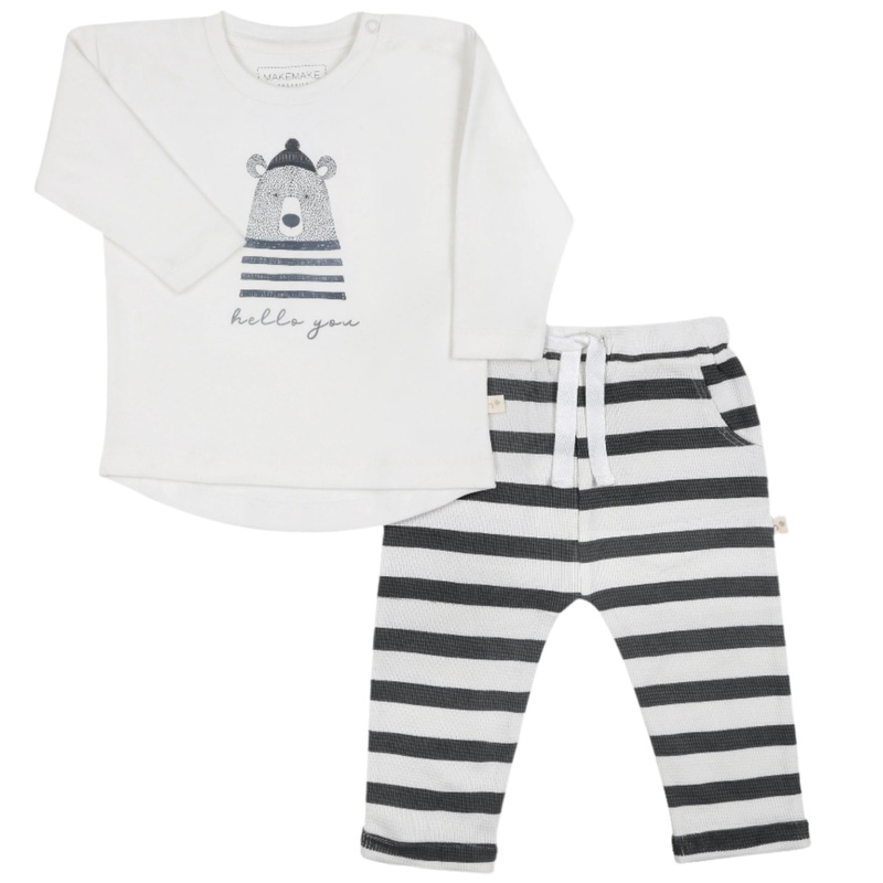 Organic Long Sleeve Tee & Pant Set – Hello You