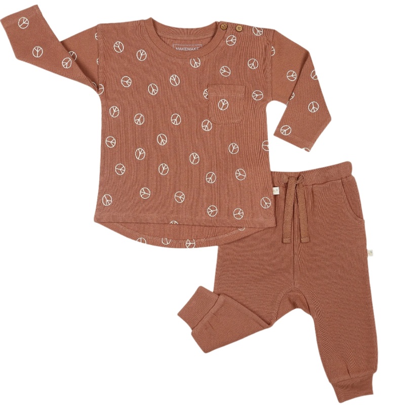Organic Long Sleeve Tee & Pant Set – Peace