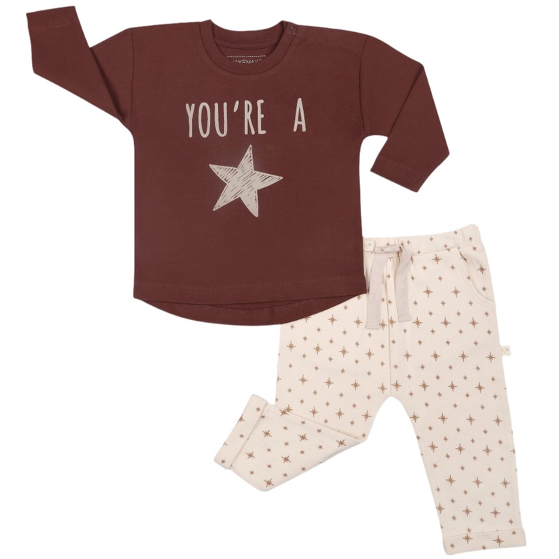 Organic Long Sleeve Tee & Pant Set – You’re a Star