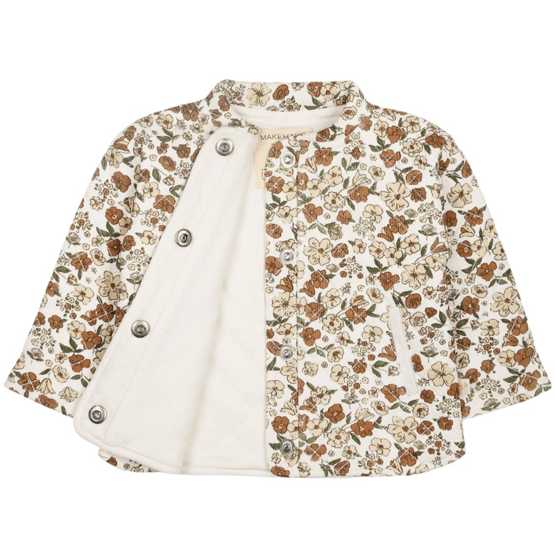 Organic Quilted Button Jacket – Daffodil
