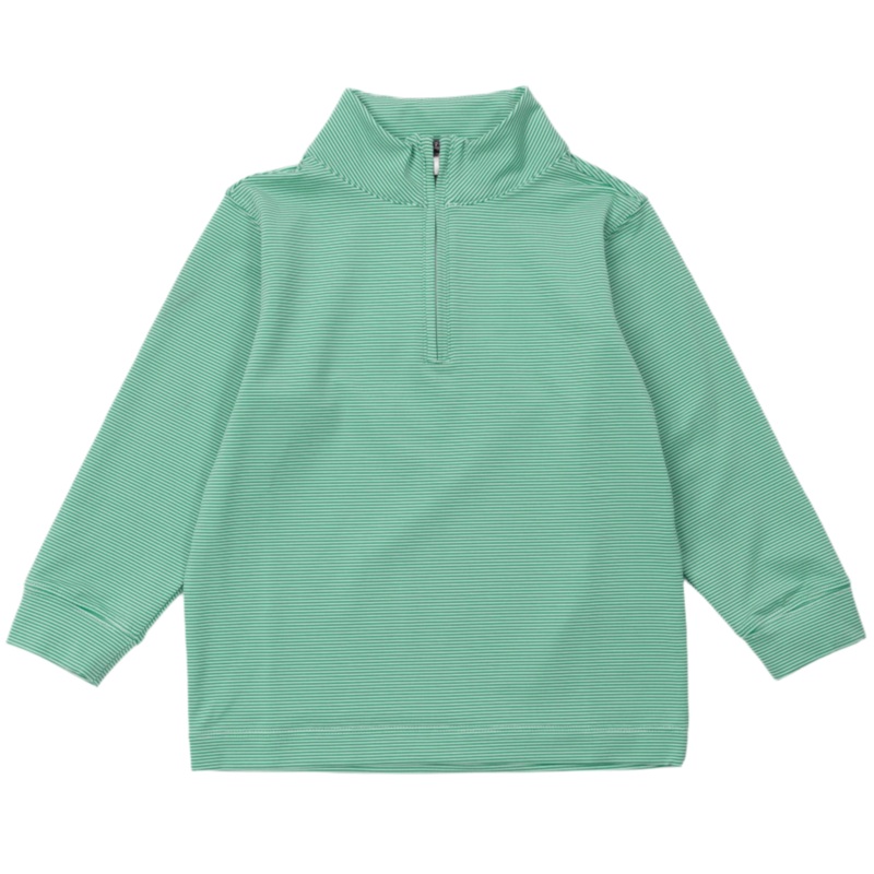 Sam Quarter Zip Pullover by LH Sport – Green Stripes