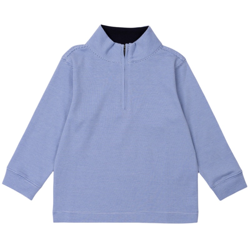 Spencer Quarter Zip Pullover – Blue Stripes