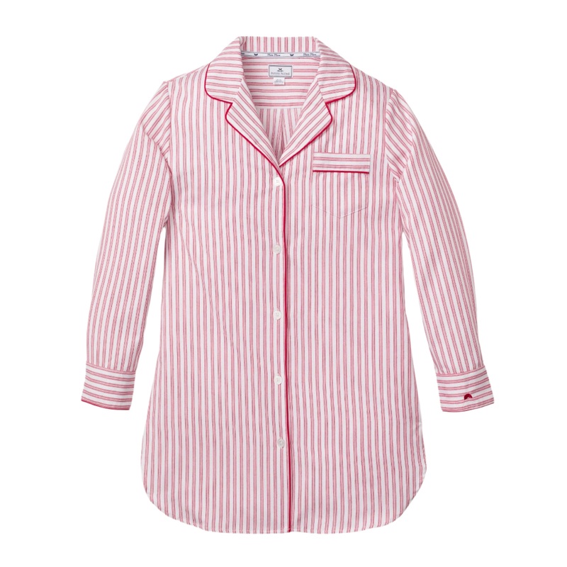 Women’s Nightshirt in Antique Red Ticking