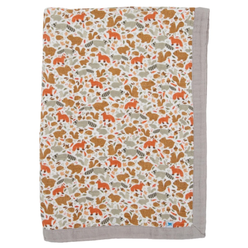 Cotton Muslin Baby Quilt – Fall Friends