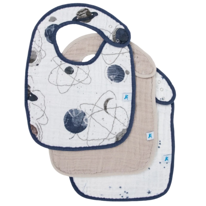 Cotton Muslin Classic Bib 3 Pack – Planetary
