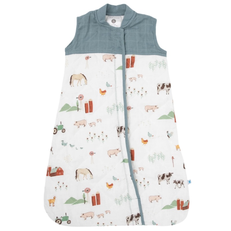 Cotton Muslin Quilted Sleep Bag – Farmyard