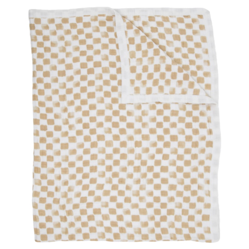 Cotton Muslin Quilted Throw – Adobe Checker