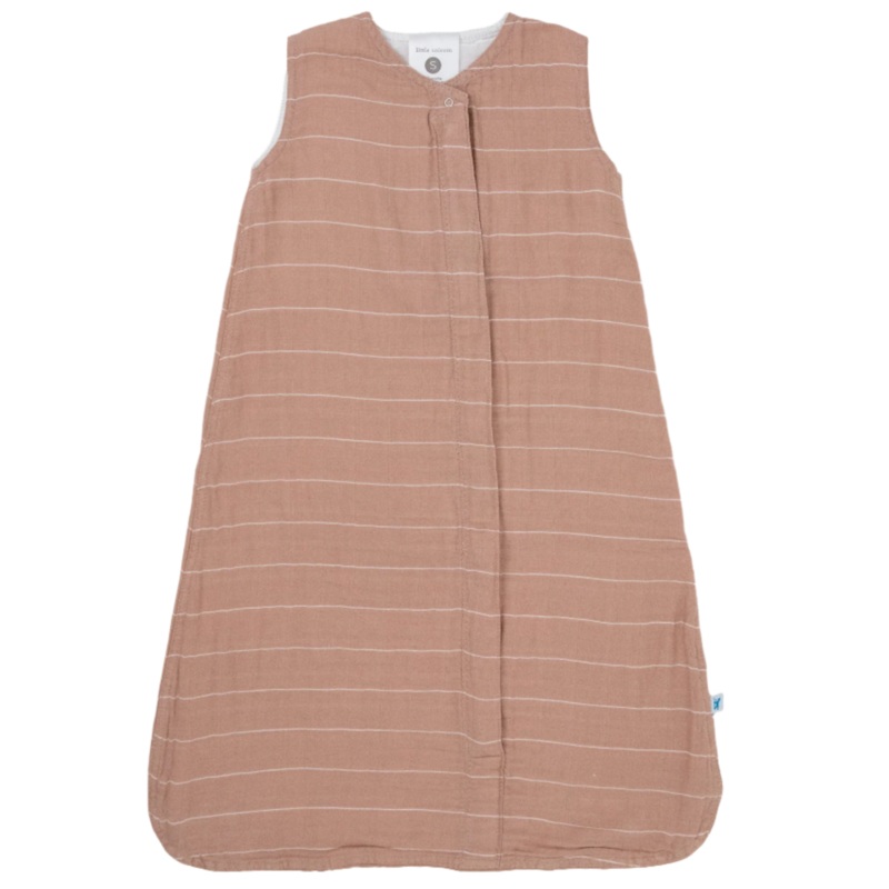 Cotton Muslin Sleep Bag – Mauve Stripe