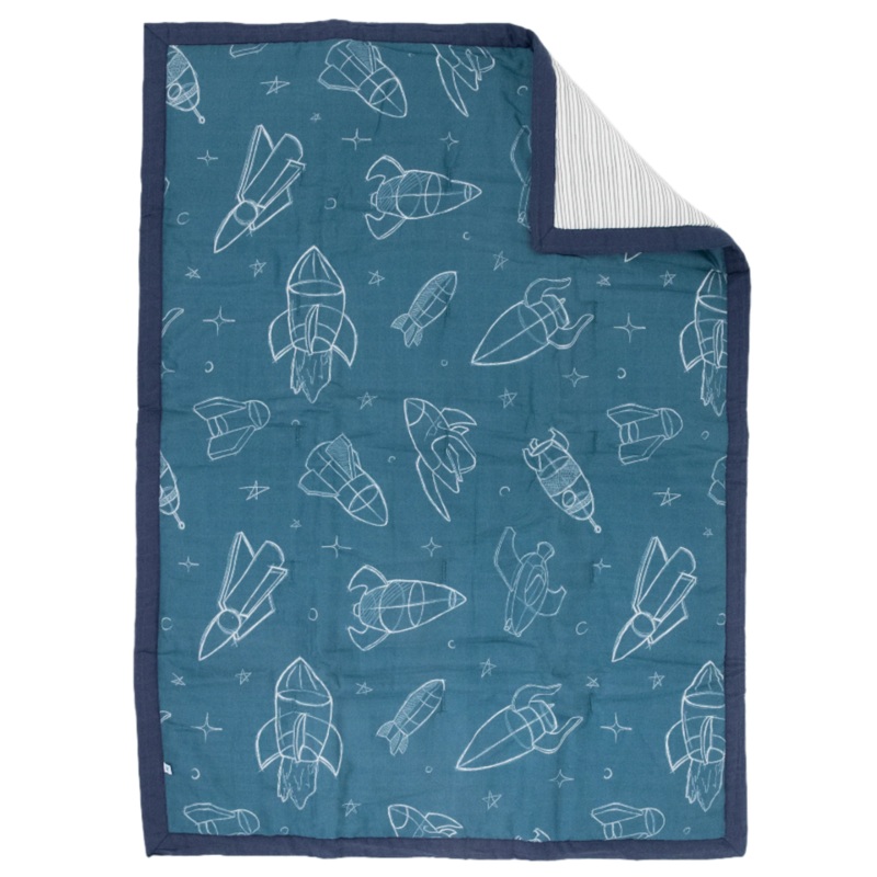 Cotton Muslin Toddler Comforter – Blast Off