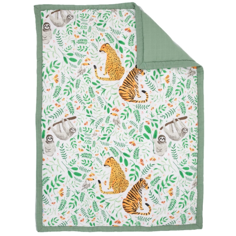 Cotton Muslin Toddler Comforter – Mighty Jungle