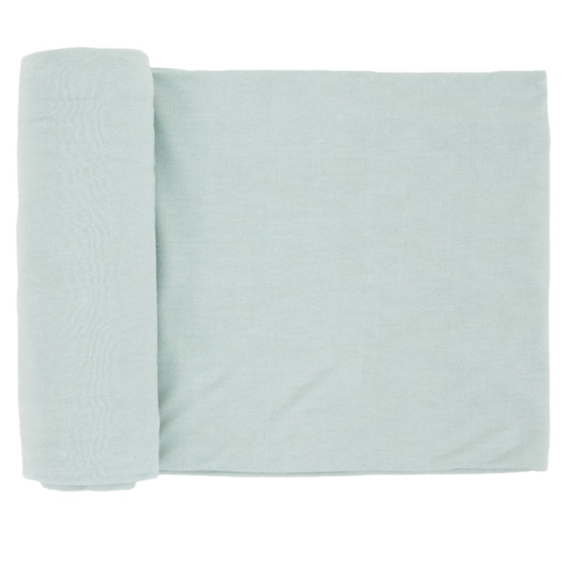 Stretch Knit Swaddle Blanket – Frost Green
