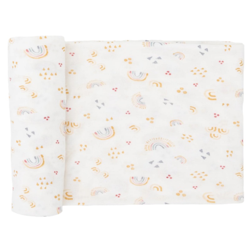 Stretch Knit Swaddle Blanket – Rainbows